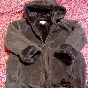 Winter Coat Women's Washable Suede
